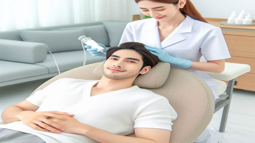 کلینیک پی ار پی مو مردی در حال پی ار پی مو در بهترین کلینیک